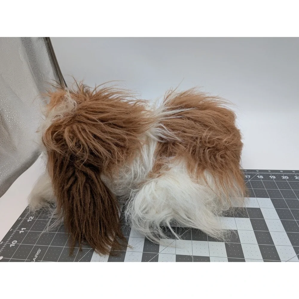 Antics Dog Plush Brown White Fluffy Furry Puppy Plush 1984 16 Inch Stuffed